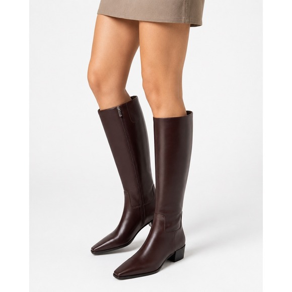 Vince Camuto Shoes - Not for sale- Vince Camuto Pavla Wide Calf Leather Knee High Boots Rich Mahogan